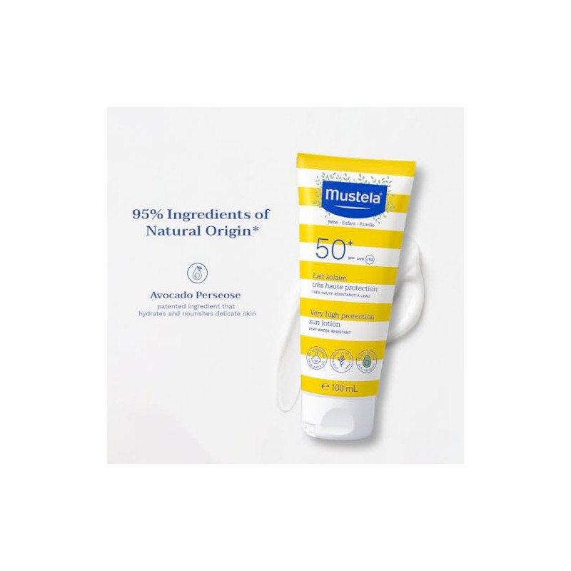 Mustela Loción Solar De Alta Protección FPS 50+, 100ml