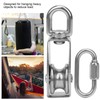 304 Stainless Steel 32mm Pulley with Lock Screw Climbing Carabiner