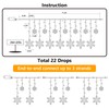 Toodour Christmas Snowflake Lights Outdoor, 17.22ft 264 LED Snowflake Icicle