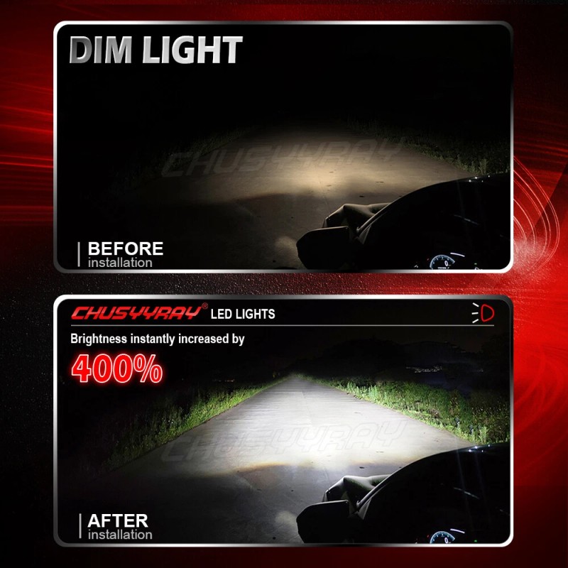 CHUSYYRAY For Hyundai Genesis Coupe 2013-2016 6X LED Headlight Bulbs
