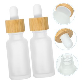 PACKOVE 8Pcs Frosted Glass Dropper Bottles with Leakproof Pipettes for Essential Oils Small Travel Vials Empty Containers for Aromatherapy and Liquid Dispensing