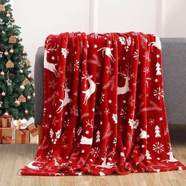 ASSUGO Christmas Cuddly Blanket, Cuddly Blankets, 150 x 200 cm, Soft Lightweight Christmas Blanket, Sofa Blanket, Christmas, Fluffy Blanket, Couch Blanket