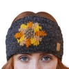 Pachamama Women Wool Ear Warmer Headband Fleece Lined Handknitted Sunflower