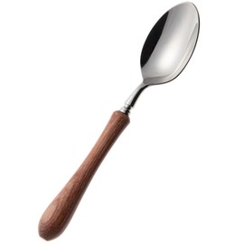 Nagao Tsubamesanjo Boston Teaspoon, 5.4 inches (13.8 cm), 18-8 Stainless Steel, Laminated Reinforced Wood, Made in Japan