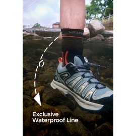 Waterproof Socks Men Women - Breathable, Comfortable, Warmth, 3-Layer Design for Running, Hiking, Cycling - Ideal for Outdoor Adventures in Wet Conditions