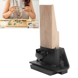 ANKROYU Professional Wooden Bench Pin with Metal Holder Jewelry Making Tool Durable Iron and Wood Construction for Jewelers Crafting Sawing Polishing Workbench Essential Accessory