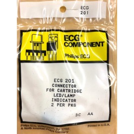 ECG201, Socket Connector for Cartridge LED or Lamp Indicator ~ 2 Pack