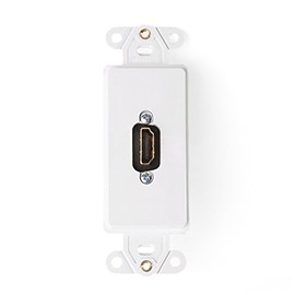 Leviton 41647-W Decora Insert HDMI Wallplate, White 10-ft