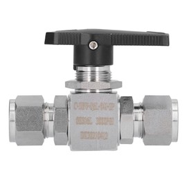 Ball Valve Straight Through 1/2in Thread Fluid Control Device Stainless Steel Connect Fitting