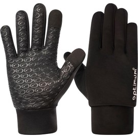 Optimum Aqua Waterproof Thermal Gloves - Touchscreen Sensitive - Warm Padded, Anti Slip Palm Grip & Lightweight Design - Versatile for Cold Weather for Cycling, Running, Hiking, Dog Walking & Trekking