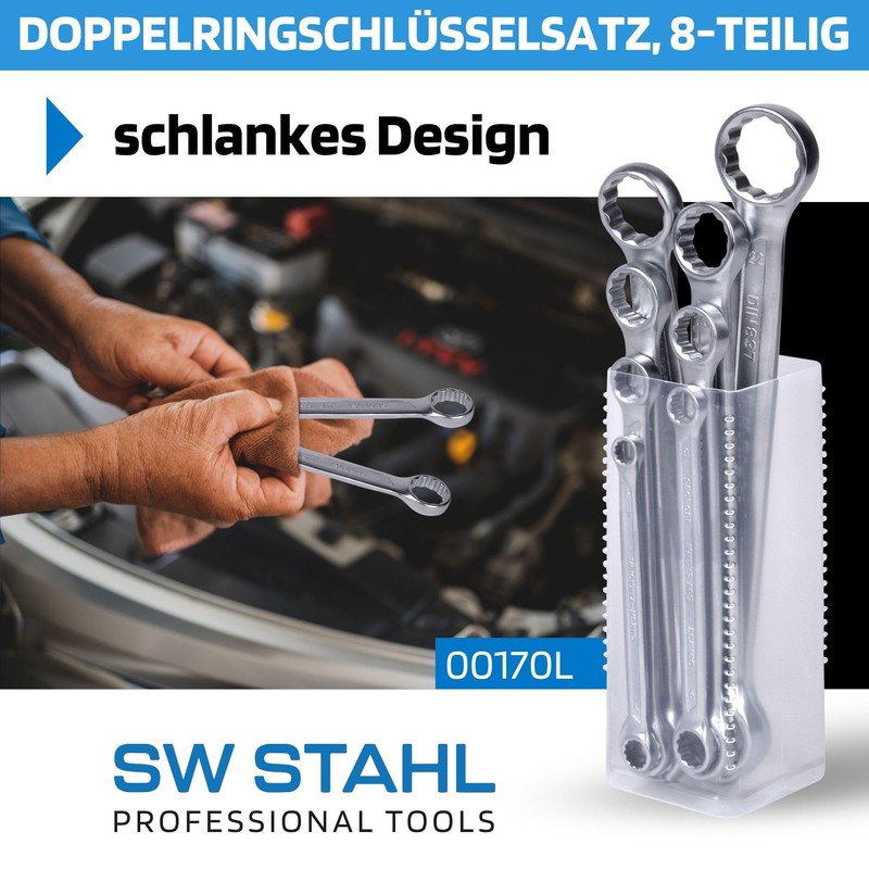 SW-Stahl 00170L Double-Ended Ring Spanner Set