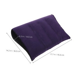 NUOBESTY Travel Pillow Inflatable Lumbar Support Portable Camping Pillow Blow up Pillow for Car Seat 45x36x16cm PVC Flocked Pillow