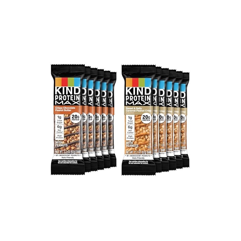KIND Protein MAX Variety Pack, High Protein Bars, Keto Snacks,
