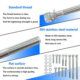 BIGLKNM Bolt Screw Kit Compatible with Yamaha 1987-2024 TW200 XT200, Polished 304 Stainless Steel Maintenance Motorcycle Engine Allen Bolt Kit