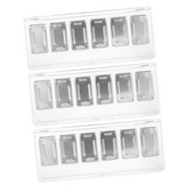 FOMIYES 3 Sets Transparent Slot Acrylic Eyeshadow Palette for DIY Lipstick Blush Mixing Portable Makeup Organizer Box with Clear Visibility and Construction