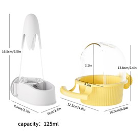 SQUSIMEI- Set de bebedero y comedero automático para pájaros, hidratación sin derrames, accesorios para jaulas de aves para cacatúas, loros, agapornis, canarios, pinzones, periquitos y otras aves de t