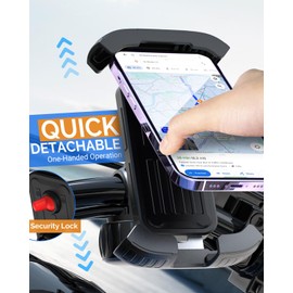 Victoper Bike Phone Holder, Motorcycle Handlebar Cell Phone Clamp, Motorcycle Phone Mount, Scooter Phone Clip for 5.5" to 6.7" Smartphones for Bicycle, Electrict Vehicle, Mountain Bike