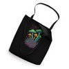 Psychedelic Glowing Mushroom Art | Blacklight Forest Fungi Tote Bag