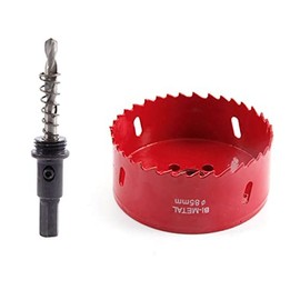 TUNEZ® Hole Saw M42 Bi-Metal Hole Cutter Set with Hex Mandrel and Centring Metal Drill Hole Saw Kit for Wood Metal Plasterboard Iron Sheet Pipe Plastic (85 mm)