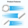 PATIKIL 10pcs M4x50mm Eye Screw 304 Stainless Steel Eye Screw