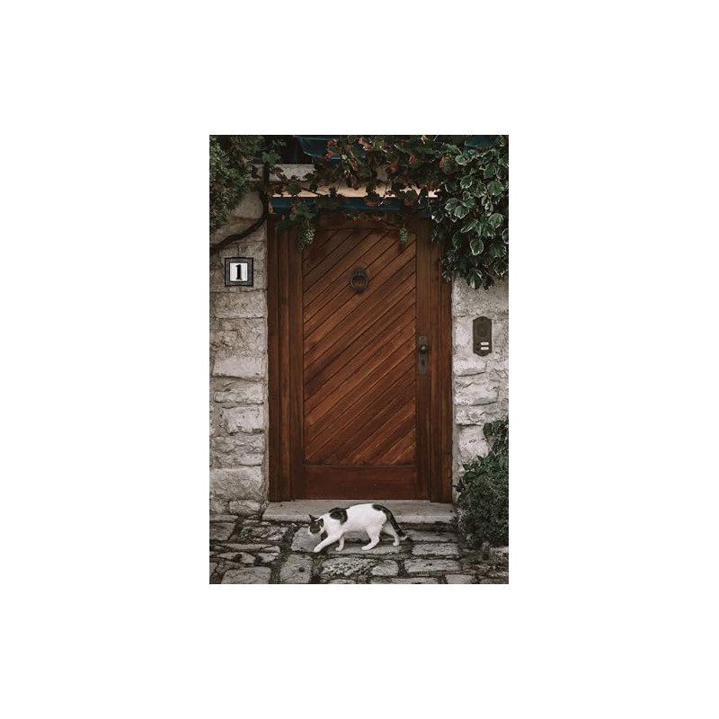 Exterior House Numbers - Door Plate - Enameled Ceramic -