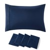 Bedsure Pillow Cases Standard Size Set of 4 - Navy