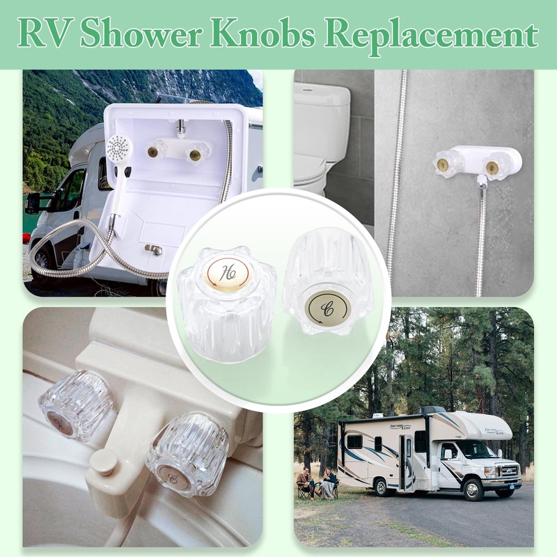 hansengroe RV Faucet Parts Bathroom Sink Shower Knobs Replacment 2
