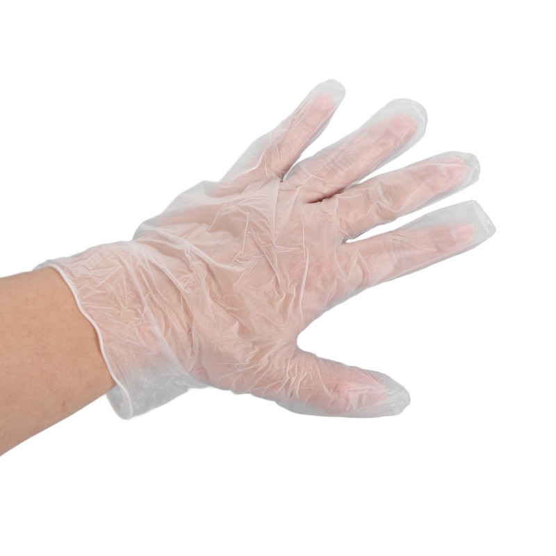 100Pcs Disposable PVC Gloves Transparent Thicken Nail Beauty Protective for