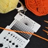 UPTTHOW Knitting Needle Gauge Spinning Control Card Multifunctional Combo Ruler