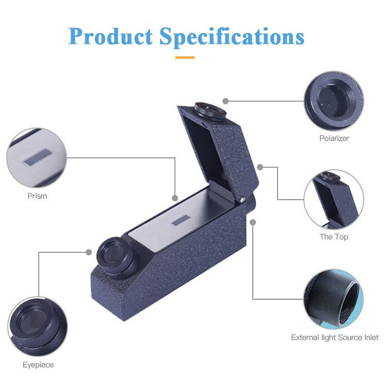 Gem Portable Refractometer, RHG181 1.30-1.81 Presidium Gemstone ldentification Tester for