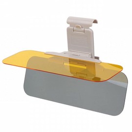 Riloer 2-in-1 Universal HD Car UV Anti-Glare Sun Shade Day & Night Vision Universal Folding Shield Sun Visor Set