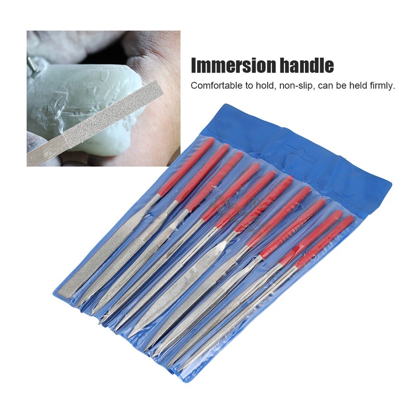 10Pcs Electroplating Shaping File Kit Hand Tools for Woodwork Metal