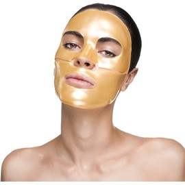 10 x New Infinitive Beauty Crystal 24K Gold Powder Gel Collagen Face Mask Masks Sheet Patch, Anti Ageing Aging, Skincare, Anti Wrinkle, Moisturising, Moisture, Hydrating, Uplifting, Whitening, Remove Blemishes & Blackheads Product. Firmer, Smoother, Tone