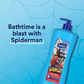 Suave Kids 3 in 1 Shampoo Conditioner Body Wash For Tear-Free Bath Time, Fresh Spider-Sense, Dermatologist-Tested Kids Shampoo 3 in 1 Formula 28 oz, Pack of 4