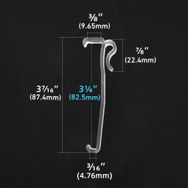 3.25 Inch Valance Clips (4-Pack) – Horizontal Blind Clip Holds Vinyl Slat – Works on Wood, Faux Wood & Metal Blinds