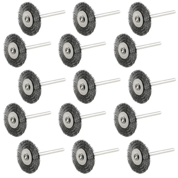 cepillo para polvo de alambre LUORNG 15 piezas de acero