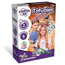 Science4you -Science4you Starter Tattoo Set - Scientific and Educational Toy, Multicoloured, 8 Years (80002586)