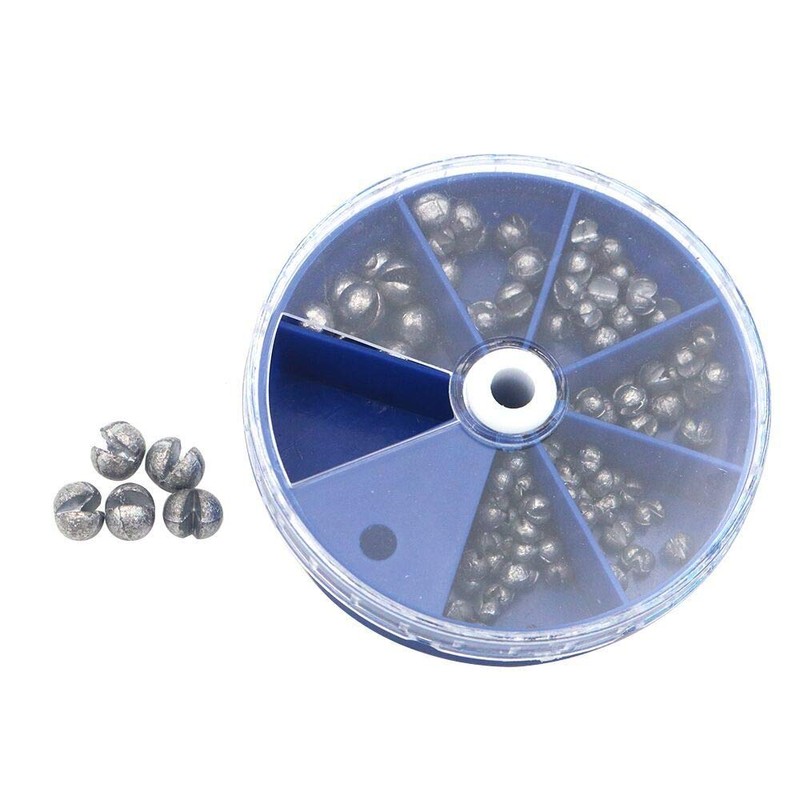 VOANZO Pack of 106 Round Split Shot Sinkers Removable Fishing