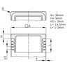 Design61 10 x Square Tube Plugs, Lamellar Plugs, 34 x