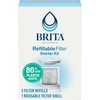 Brita Refillable Water Filtration Starter Kit with 1 Reusable Filter