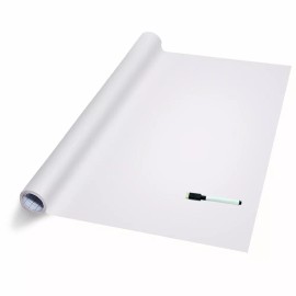 TechMel Pizarron Blanco Vinil  Plumin Adherible 200cm X 45cm Lavable