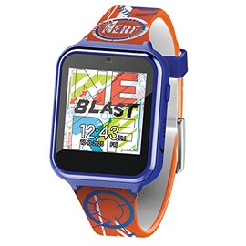 Accutime Nerf Kids Orange Educational Learning Touchscreen Smart Watch Toy for Girls, Boys, Toddlers - Selfie Cam, Learning Games, Alarm, Calculator, Pedometer & More (Model: NRF4019AZ)