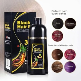 Black Instant Hair Color Shampoo for Gray Hair, 3 In 1 Black Hair Dye Shampoo, 100 Grey Coverage, Easy Hair Dye Shampoo