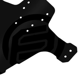 FIFTY-FIFTY MTB Mudguard, Bicycle Mudguard, Mountain Bike Rear and Front Mud Scraper Splash Guard Fit 26 27.5 29 Inch Fat Bike (Black, Pack of 1)