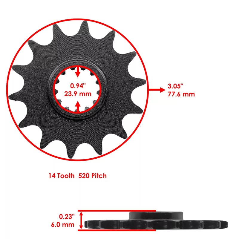 Kawasaki Black Drive Chain And Sprocket Kit for Kawasaki Ninja