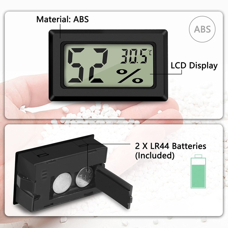 Thlevel 3 Pack Digital Thermometer Temperature Humidity Meter Mini Thermohygrometer