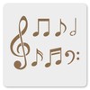 MAGJUCHE Music Notes Stencil 6 Inches, Reusable Musical Stencil for