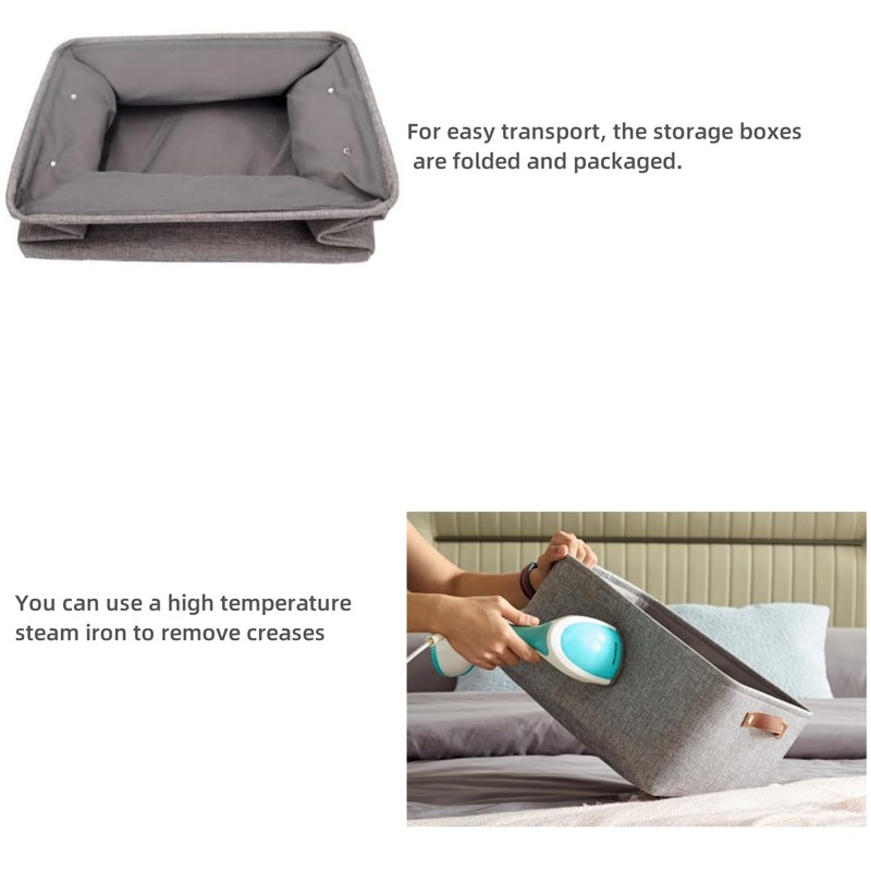 Mangata Fabric Storage Boxes,[4 Pack] Collapsible Storage Basket for Books,