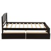 Harper & Bright Designs Twin Bed Frame with Drawers, Espresso,