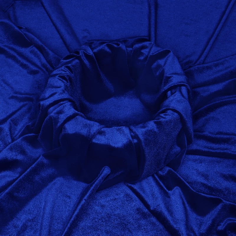 KKJIAF Royal Blue Stretch Velvet Fabric 60 Inch Wide, 5